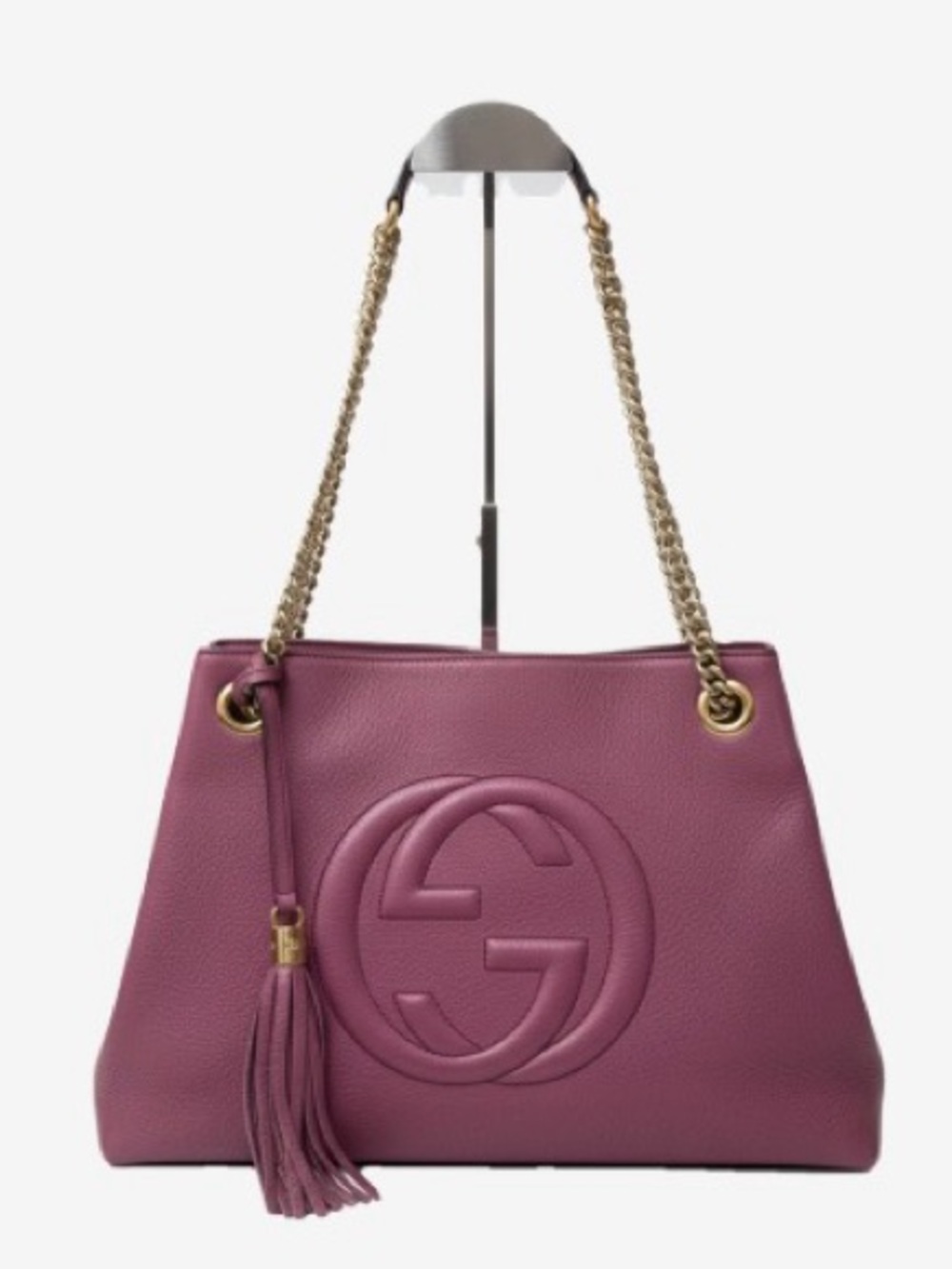 🛍️ Gucci Soho Pebbled Leather Medium Tote with Certificate of Authenticity